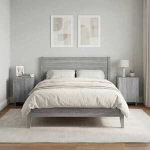 Imagine vidaXL Dulap de noapte 2 buc. Sonoma gri 33, 5 x 34, 5 x 50 cm