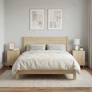 Imagine vidaXL Dulap de noapte 2 buc. Stejar Sonoma 33, 5 x 34, 5 x 50 cm