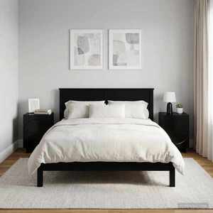 Imagine vidaXL Dulap de noapte 2 buc. Negru 33, 5 x 34, 5 x 50 cm Lemn prelucrat