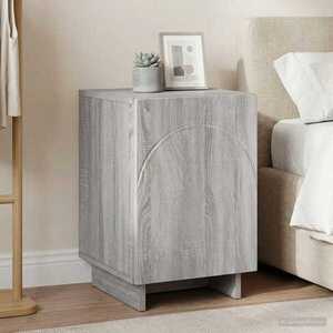Imagine vidaXL Dulap de noapte Sonoma gri 33, 5 x 34, 5 x 50 cm Lemn prelucrat