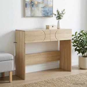 Imagine vidaXL Consolă Stejar Sonoma 96, 5 x 38 x 75 cm Lemn prelucrat