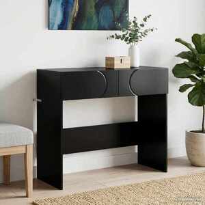 Imagine vidaXL Consolă Negru 96, 5 x 38 x 75 cm Lemn prelucrat