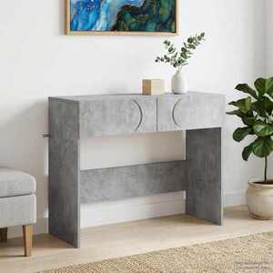 Imagine vidaXL Consolă Gri Beton 96, 5 x 38 x 75 cm Lemn prelucrat