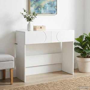 Imagine vidaXL Consolă Alb 96, 5 x 38 x 75 cm Lemn prelucrat