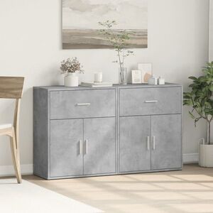Imagine vidaXL Dulapuri, 2 buc., gri beton, 60x31x70 cm, lemn prelucrat