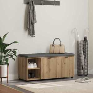 Imagine vidaXL Bancă pentru hol Stejar Artizanal 100 x 38 x 46 cm