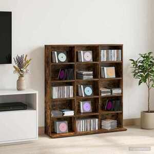 Imagine vidaXL Dulap pentru CD-uri Stejar fumuriu 96 x 23, 5 x 97, 5 cm
