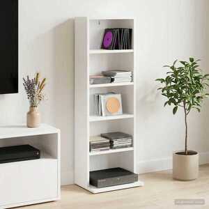 Imagine vidaXL Dulap pentru CD-uri Alb 33 x 23, 5 x 97, 5 cm Lemn prelucrat