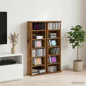 Imagine vidaXL Dulap pentru CD-uri 2 buc. Lemn de stejar 60 x 17 x 92 cm