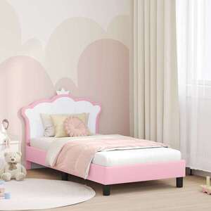 Imagine vidaXL Cadru de pat pentru copii cu spătar Roz 80 x 160 cm PU