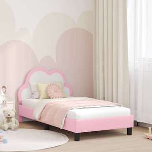 Imagine vidaXL Cadru de pat pentru copii cu spătar Roz 80 x 160 cm PU