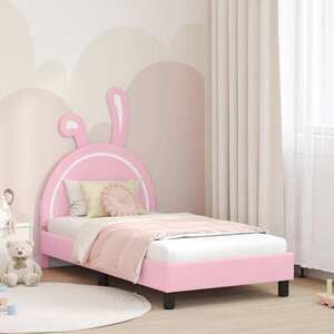 Imagine vidaXL Cadru de pat pentru copii cu spătar Roz 80 x 160 cm PU