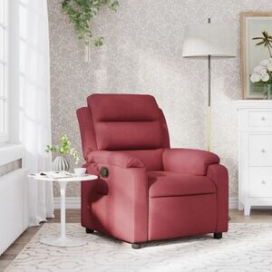 Imagine vidaXL Fotoliu rabatabil, roșu vin, material textil