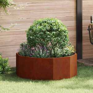 Imagine vidaXL Jardinieră Ruginit 90 x 90 x 35 cm Oțel rezistent de intemperii