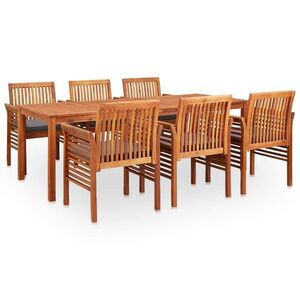 Imagine vidaXL Set mobilier de exterior cu perne 7 piese, lemn masiv de acacia