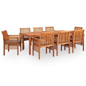 Imagine vidaXL Set mobilier de exterior cu perne 9 piese, lemn masiv de acacia