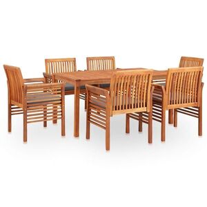 Imagine vidaXL Set mobilier de exterior cu perne 7 piese, lemn masiv de acacia