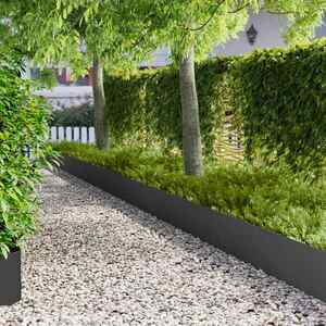 Imagine vidaXL Margine pentru gazon 10 buc. 100 x 22 cm Oțel Negru