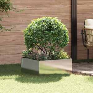 Imagine vidaXL Margine pentru gazon 60 x 60 x 35 cm Oțel Argintiu
