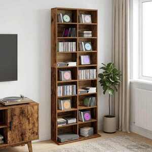 Imagine vidaXL Dulap pentru CD-uri Lemn de stejar 65 x 23, 5 x 175 cm