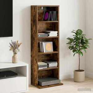 Imagine vidaXL Dulap pentru CD-uri Stejar fumuriu 33 x 23, 5 x 97, 5 cm