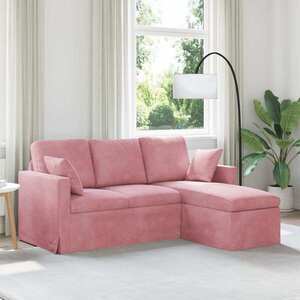 Imagine vidaXL Canapea Roz 178 x 134 x 80 cm Catifea