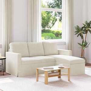 Imagine vidaXL Canapea Crem 178 x 134 x 80 cm Catifea