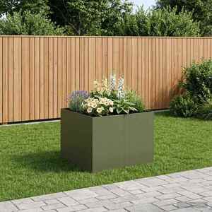 Imagine vidaXL Vază pentru Grădină Verde măsliniu 80 x 80 x 60 cm