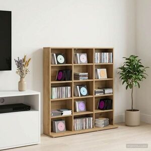 Imagine vidaXL Dulap pentru CD-uri Stejar Artizanal 96 x 23, 5 x 97, 5 cm