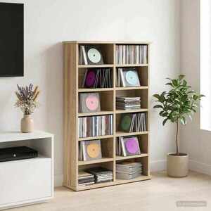 Imagine vidaXL Dulap pentru CD-uri Stejar Sonoma 60 x 17 x 92 cm