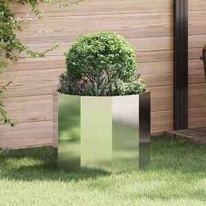 Imagine vidaXL Jardinieră Argintiu 60 x 60 x 50 cm Oţel inoxidabil