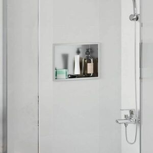 Imagine vidaXL Nisă de Duș Argintiu 30 x 20 x 9, 5 cm Oţel inoxidabil