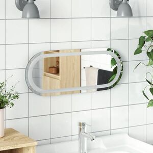 Imagine vidaXL Oglindă de baie cu LED Transparent 50 x 20 cm sticlă securizată
