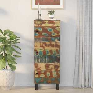 Imagine vidaXL Dulap înalt cu 3 uși, 40x33x110 cm, lemn masiv recuperat & fier