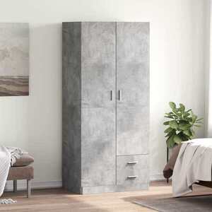 Imagine vidaXL Șifonier, gri beton, 80x52x180 cm, lemn prelucrat