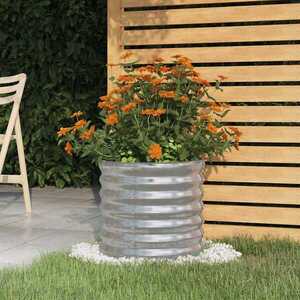 Imagine vidaXL Jardinieră argintiu 40x40x36 cm oțel galvanizat
