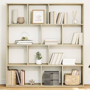 Imagine vidaXL Bibliotecă, stejar Sonoma, 132x29x141, 5 cm, lemn prelucrat