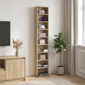 Imagine vidaXL Dulap pentru CD-uri Stejar Sonoma 33 x 23, 5 x 175 cm