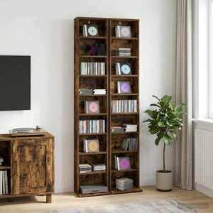 Imagine vidaXL Dulap pentru CD-uri 2 buc. Stejar fumuriu 33 x 23, 5 x 175 cm