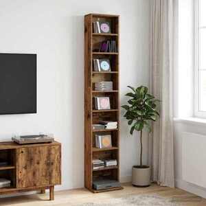 Imagine vidaXL Dulap pentru CD-uri Lemn de stejar 33 x 23, 5 x 175 cm