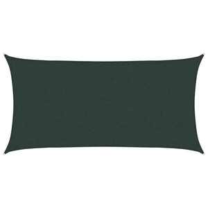 Imagine vidaXL Pânză de umbră 2, 5 x 6 m HDPE Dreptunghiular Verde închis