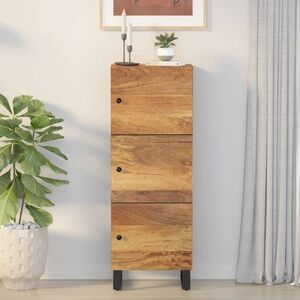 Imagine vidaXL Dulap înalt cu 3 uși, 40x33x110 cm, lemn masiv mango și fier