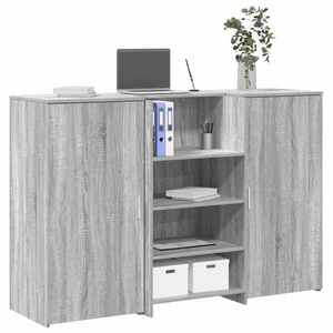 Imagine vidaXL Birou de recepție Gri Sonoma 155x50x103, 5 cm Lemn prelucrat