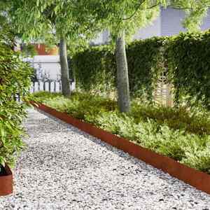 Imagine vidaXL Margine pentru gazon 30 buc. 20 x 103 cm Ruginit