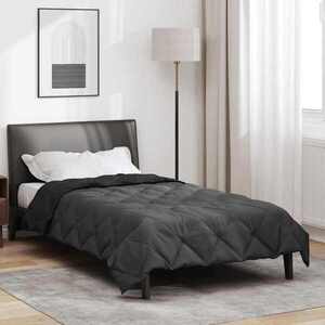 Imagine vidaXL Duvet complet pe tot parcursul anului Negru și antracit