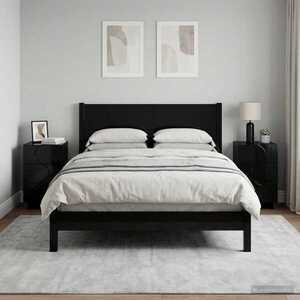 Imagine vidaXL Dulap de noapte 2 buc. Negru 33, 5 x 34, 5 x 60 cm Lemn prelucrat
