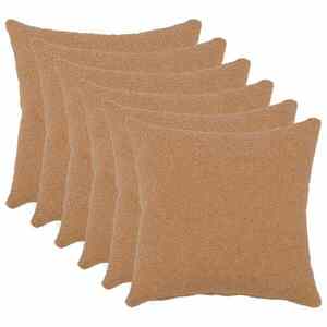 Imagine vidaXL Husă pentru pernă 6 pcs HEERLEN Bej 30 x 30 cm Bouclé