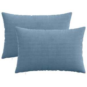 Imagine vidaXL Husă pentru pernă 2 pcs HEERLEN albastru 30 x 50 cm cord