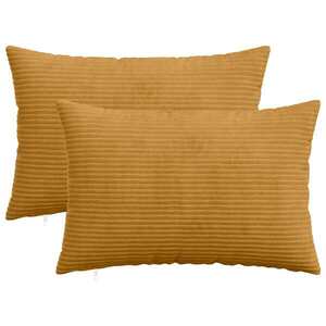 Imagine vidaXL Husă pentru pernă 2 pcs HEERLEN Galben 30 x 50 cm cord