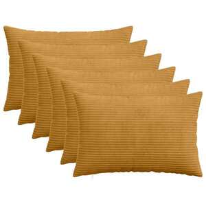 Imagine vidaXL Husă pentru pernă 6 pcs HEERLEN Galben 30 x 50 cm cord